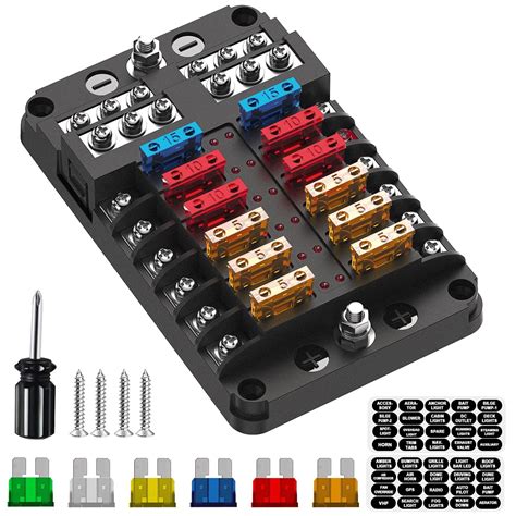 12 volt power distribution box relay fuse|12v fuse box.